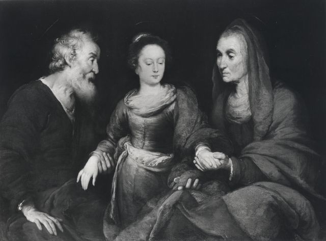 Freeman, John R. and Co. — Strozzi Bernardo - sec. XVII - Maria Vergine bambina con sant'Anna e san Gioacchino — insieme